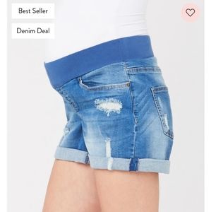 MATERNITY Ripe denim shorts